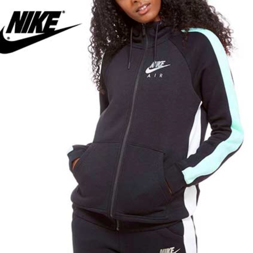 NWT Nike Rally zipper hoodie black/mint - Picture 2 of 6